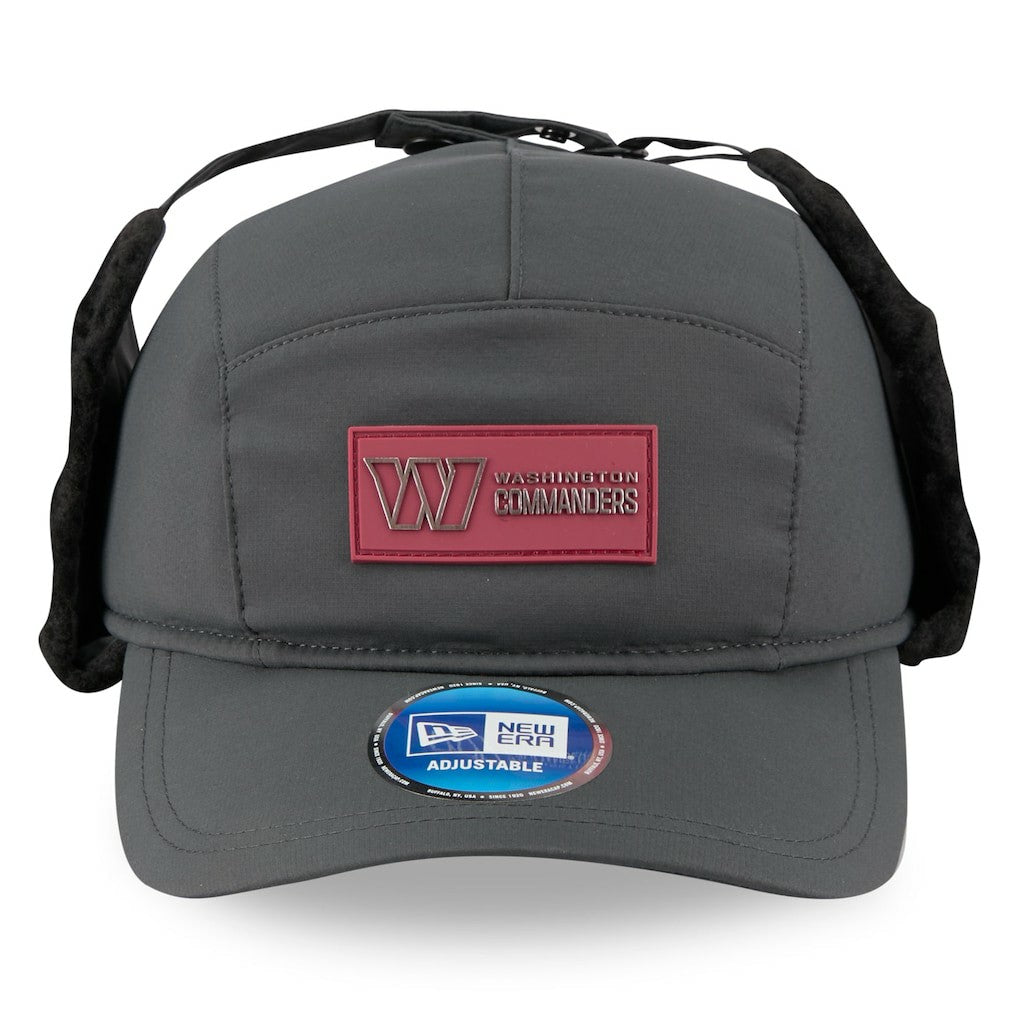 Washington Commanders New Era 2025 Sideline Cold Weather Runner Dog Ear Adjustable Hat Charcoal | NFL