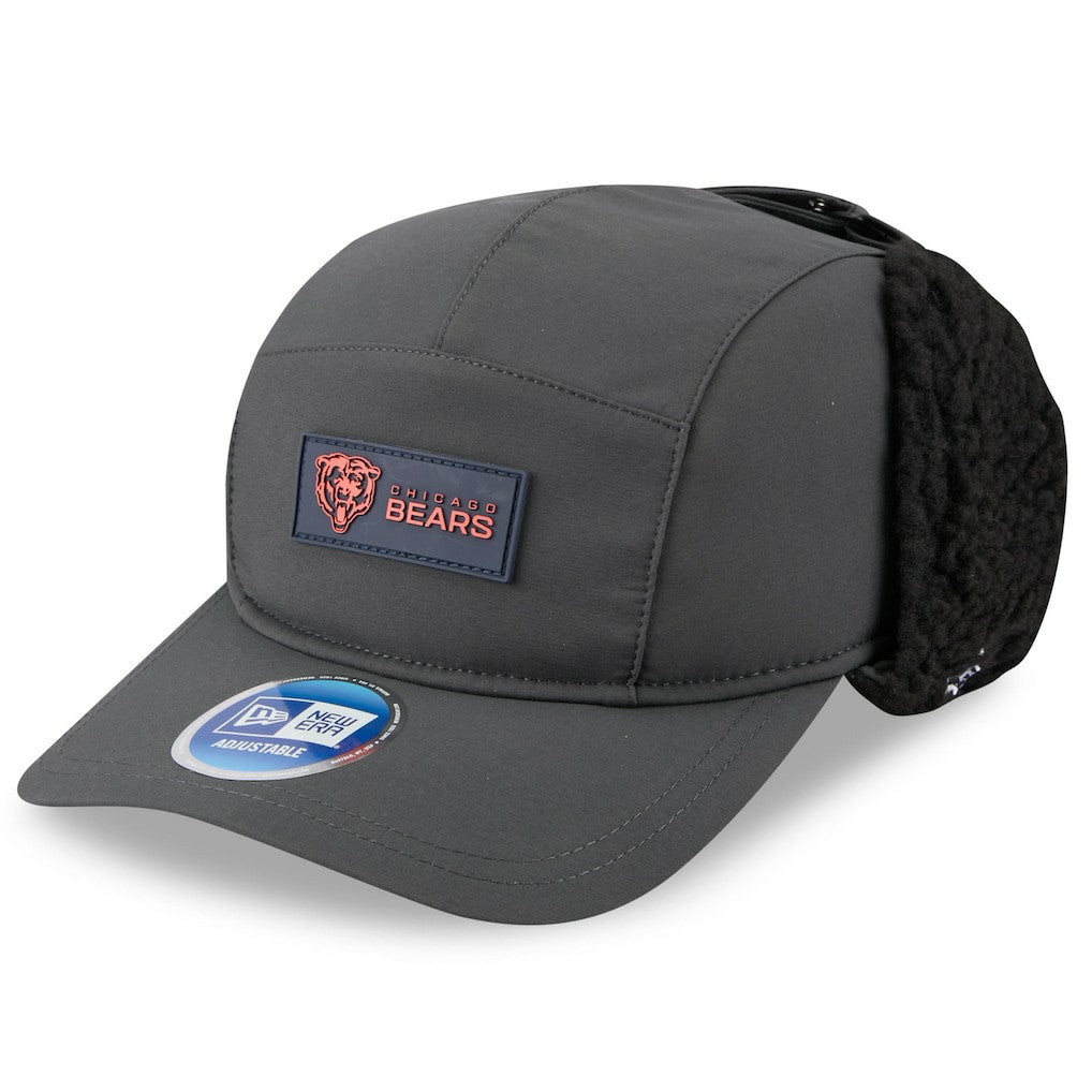 Chicago Bears New Era 2025 Sideline Cold Weather Runner Dog Ear Adjustable Hat Charcoal | NFL