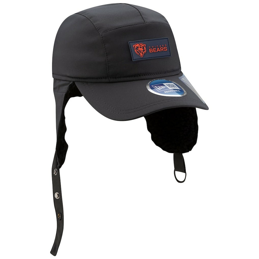 Chicago Bears New Era 2025 Sideline Cold Weather Runner Dog Ear Adjustable Hat Charcoal | NFL