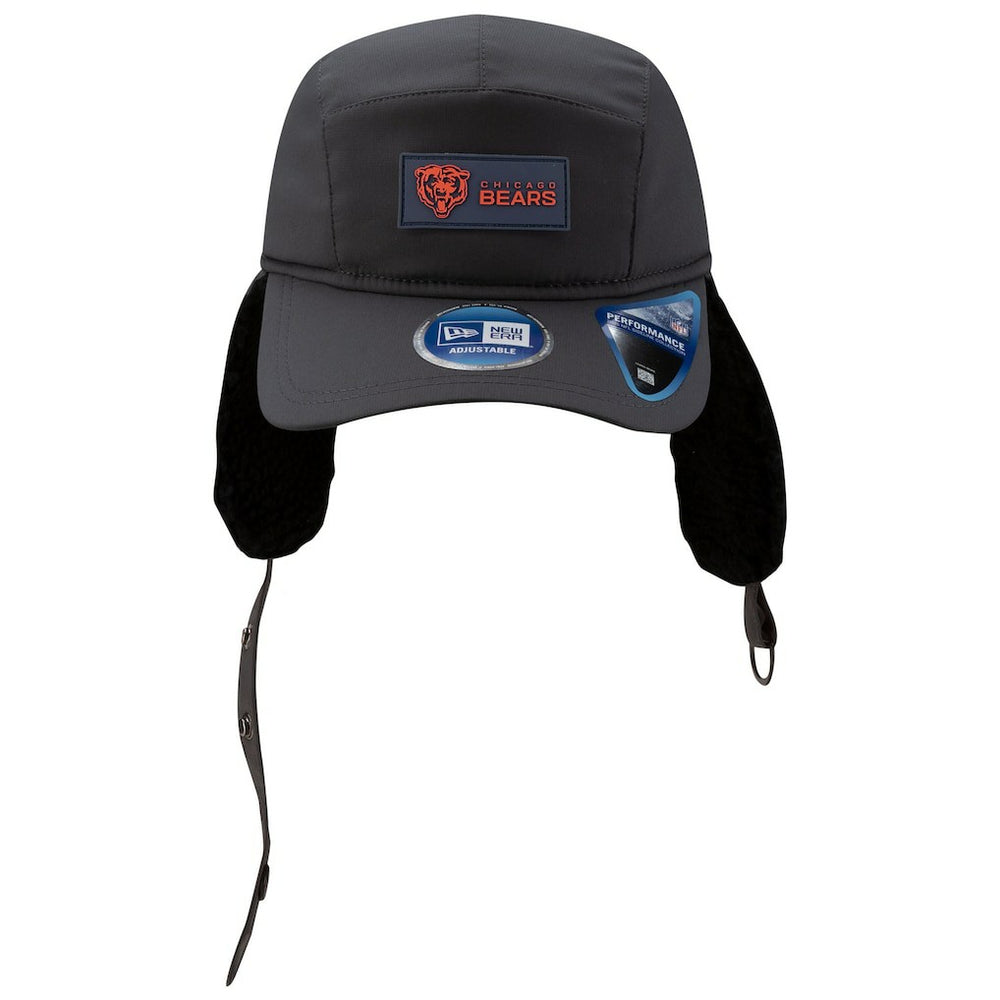 Chicago Bears New Era 2025 Sideline Cold Weather Runner Dog Ear Adjustable Hat Charcoal | NFL