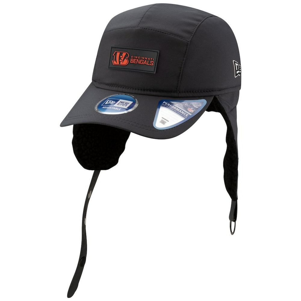 Cincinnati Bengals New Era 2025 Sideline Cold Weather Runner Dog Ear Adjustable Hat Charcoal | NFL