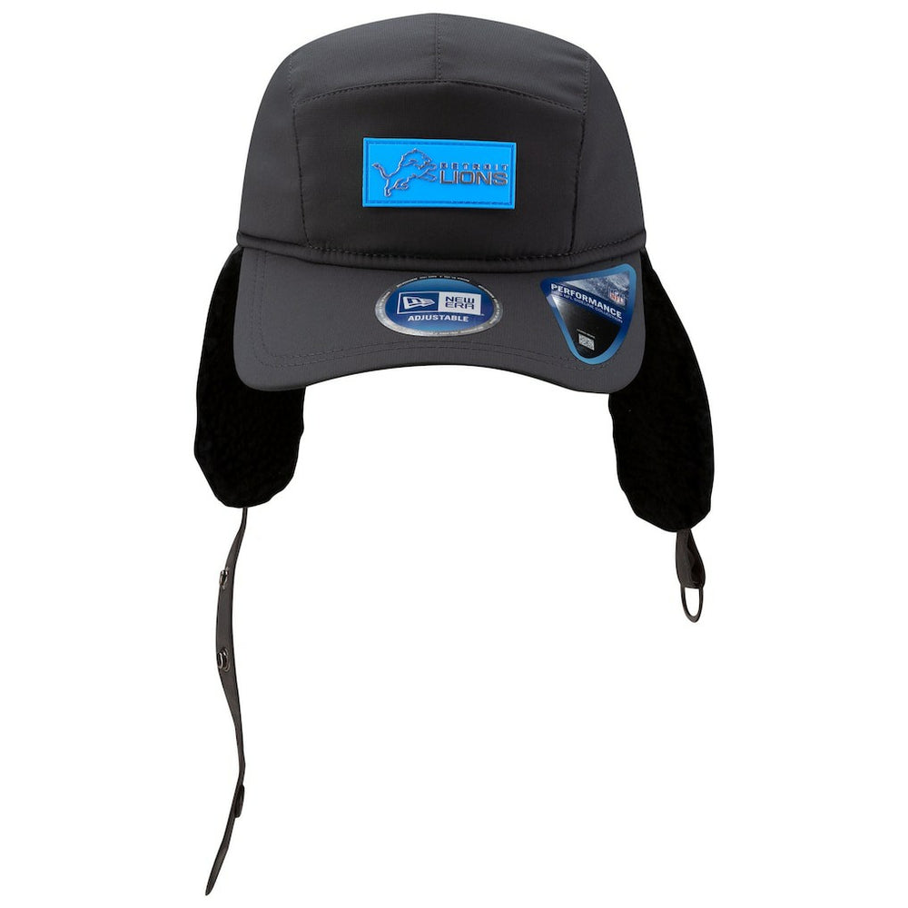 Detroit Lions New Era 2025 Sideline Cold Weather Runner Dog Ear Adjustable Hat Charcoal | NFL