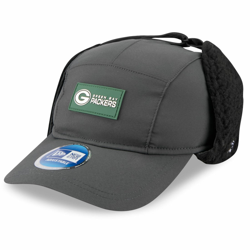 Green Bay Packers New Era 2025 Sideline Cold Weather Runner Dog Ear Adjustable Hat Charcoal | NFL