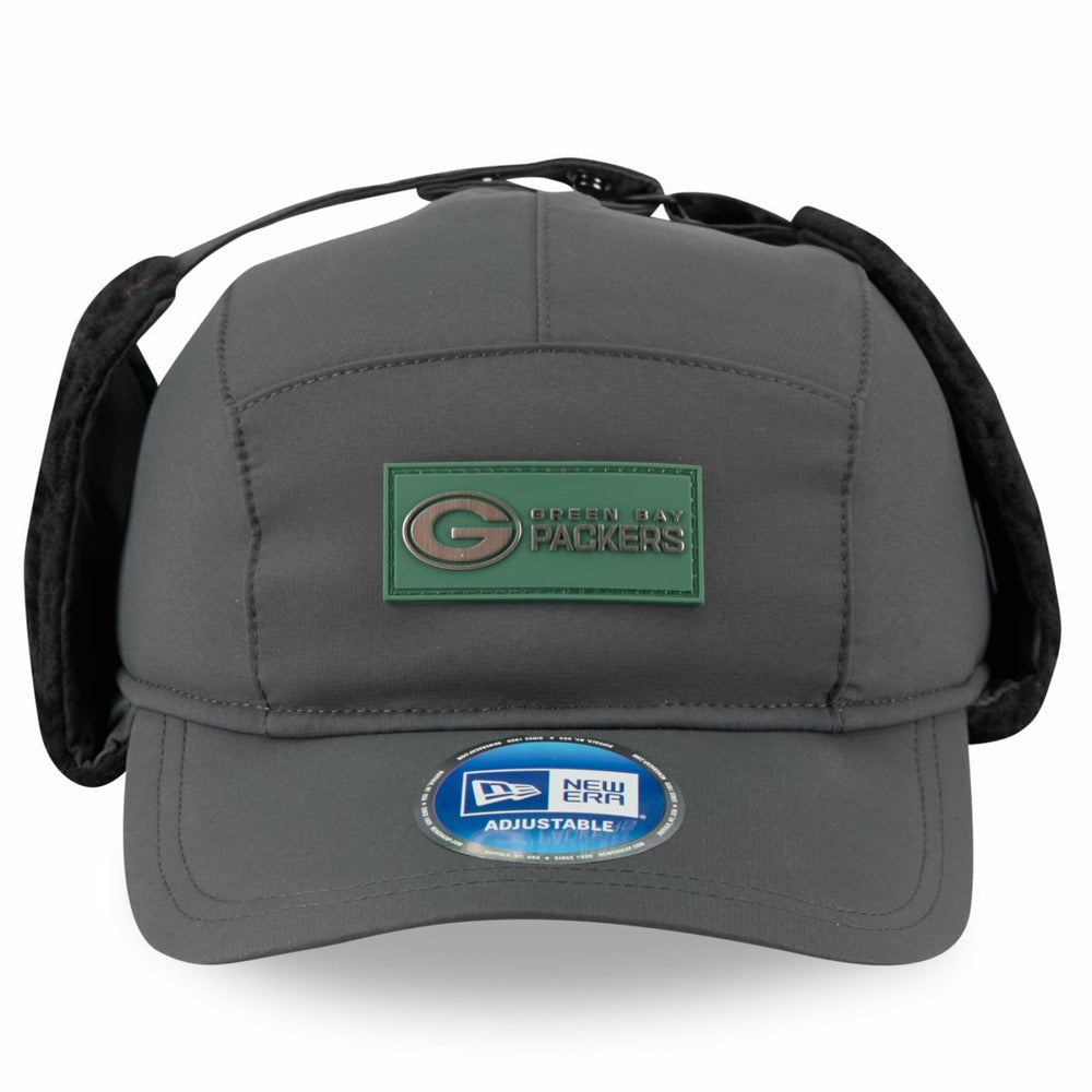 Green Bay Packers New Era 2025 Sideline Cold Weather Runner Dog Ear Adjustable Hat Charcoal | NFL