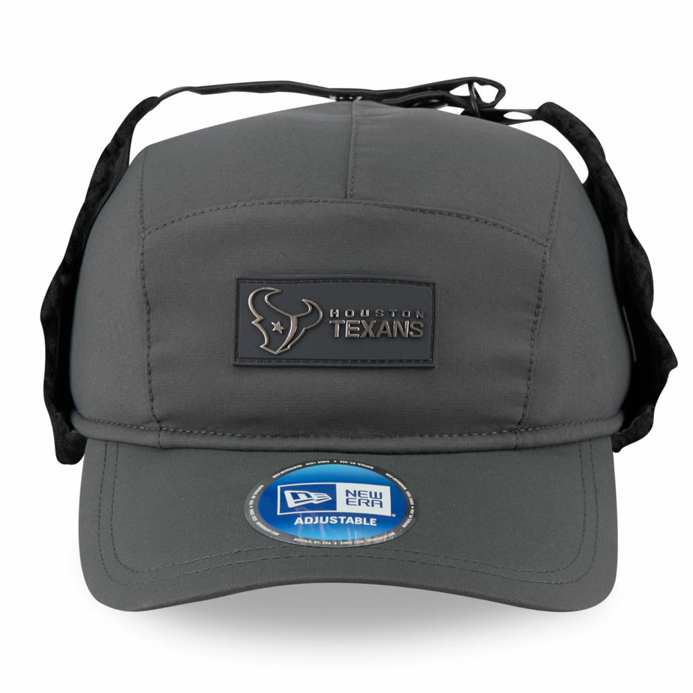Houston Texans New Era 2025 Sideline Cold Weather Runner Dog Ear Adjustable Hat Charcoal | NFL