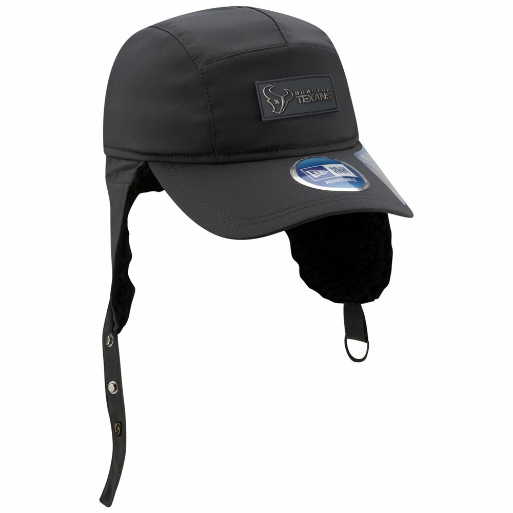 Houston Texans New Era 2025 Sideline Cold Weather Runner Dog Ear Adjustable Hat Charcoal | NFL