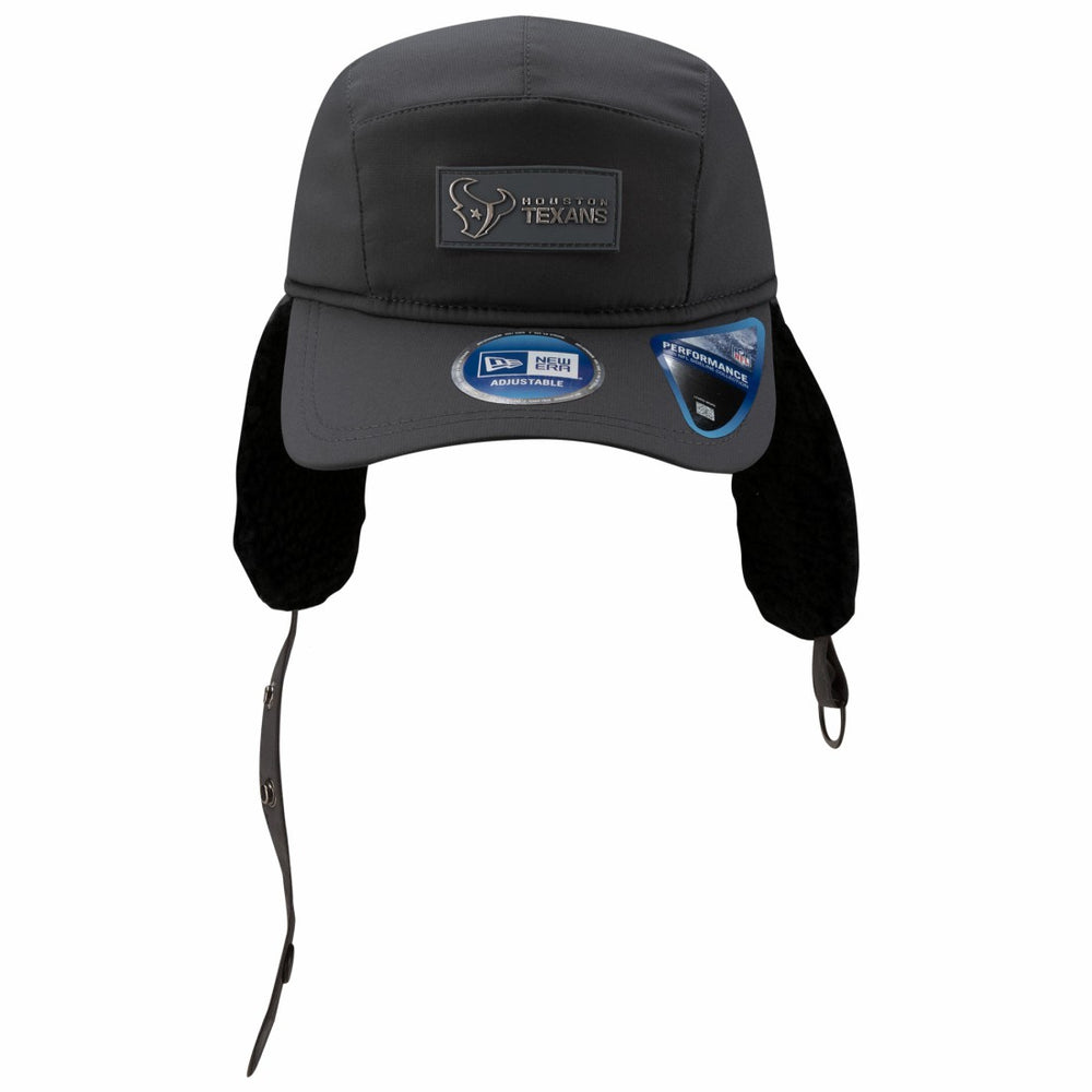 Houston Texans New Era 2025 Sideline Cold Weather Runner Dog Ear Adjustable Hat Charcoal | NFL