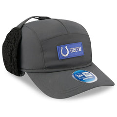 Indianapolis Colts New Era 2025 Sideline Cold Weather Runner Dog Ear Adjustable Hat Charcoal | NFL
