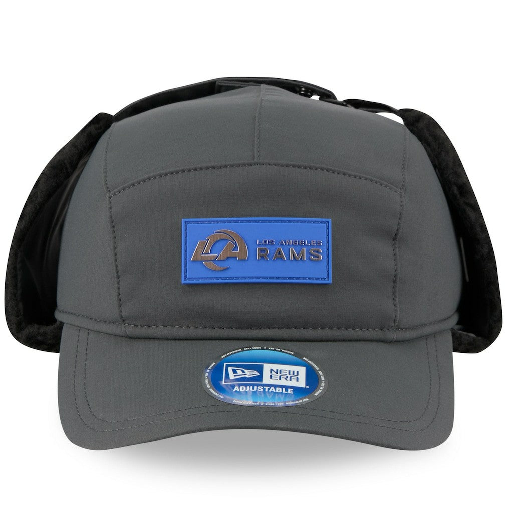 Los Angeles Rams New Era 2025 Sideline Cold Weather Runner Dog Ear Adjustable Hat Charcoal | NFL