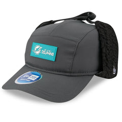 Miami Dolphins New Era 2025 Sideline Cold Weather Runner Dog Ear Adjustable Hat Charcoal | NFL