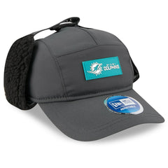 Miami Dolphins New Era 2025 Sideline Cold Weather Runner Dog Ear Adjustable Hat Charcoal | NFL