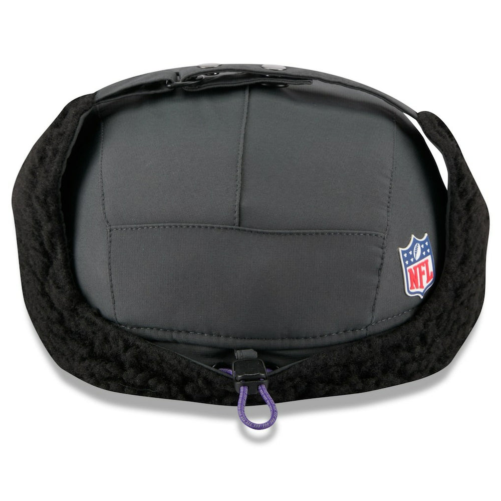 Minnesota Vikings New Era 2025 Sideline Cold Weather Runner Dog Ear Adjustable Hat Charcoal | NFL