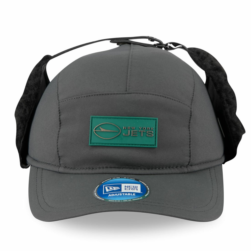New York Jets New Era 2025 Sideline Cold Weather Runner Dog Ear Adjustable Hat Charcoal | NFL