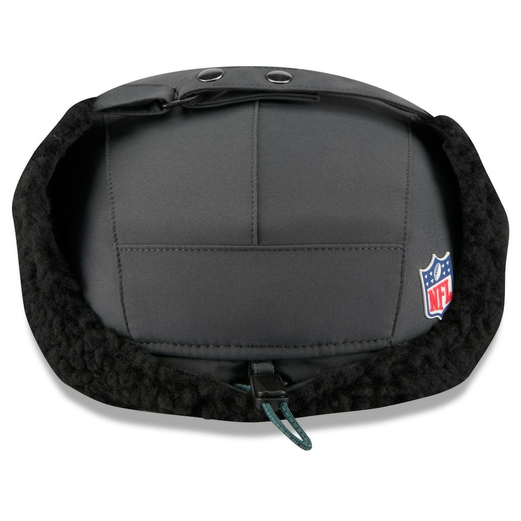 Philadelphia Eagles New Era 2025 Sideline Cold Weather Runner Dog Ear Adjustable Hat Charcoal | NFL