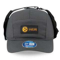 Pittsburgh Steelers New Era 2025 Sideline Cold Weather Runner Dog Ear Adjustable Hat Charcoal | NFL