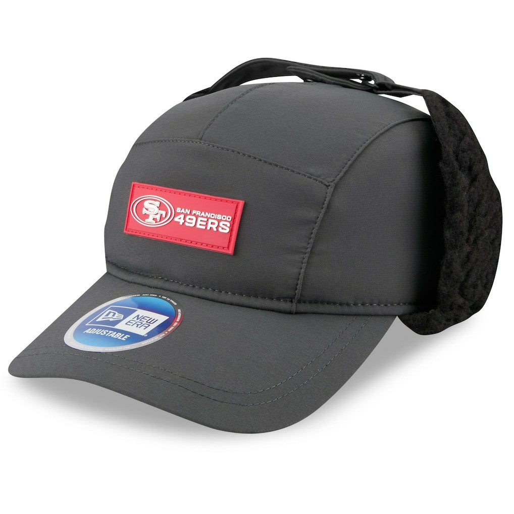 San Francisco 49ers New Era 2025 Sideline Cold Weather Runner Dog Ear Adjustable Hat Charcoal | NFL
