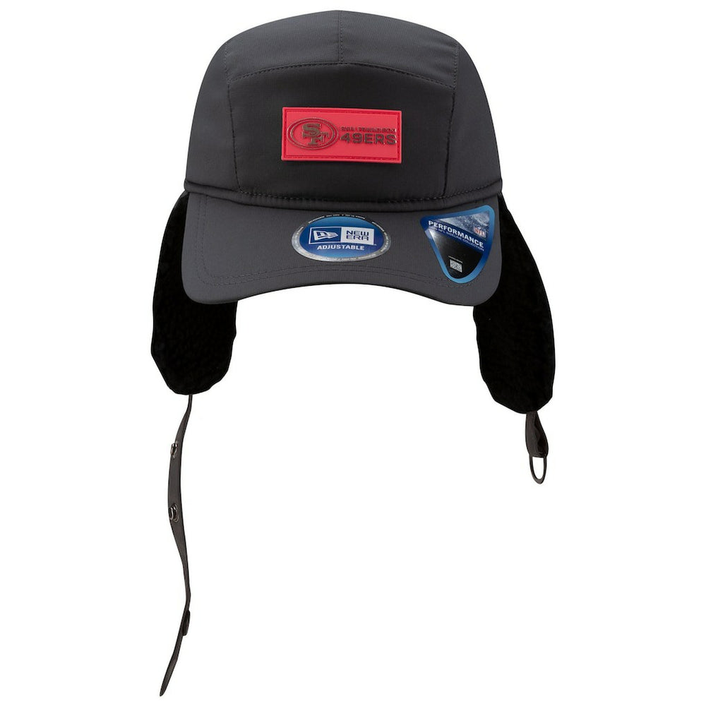San Francisco 49ers New Era 2025 Sideline Cold Weather Runner Dog Ear Adjustable Hat Charcoal | NFL