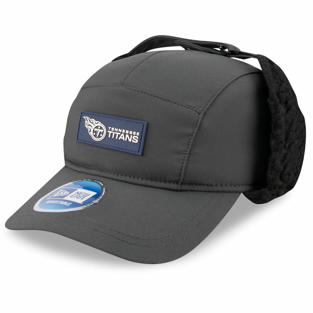Tennessee Titans New Era 2025 Sideline Cold Weather Runner Dog Ear Adjustable Hat Charcoal | NFL
