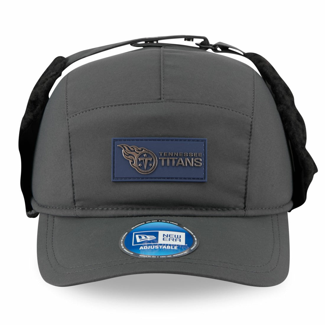 Tennessee Titans New Era 2025 Sideline Cold Weather Runner Dog Ear Adjustable Hat Charcoal | NFL