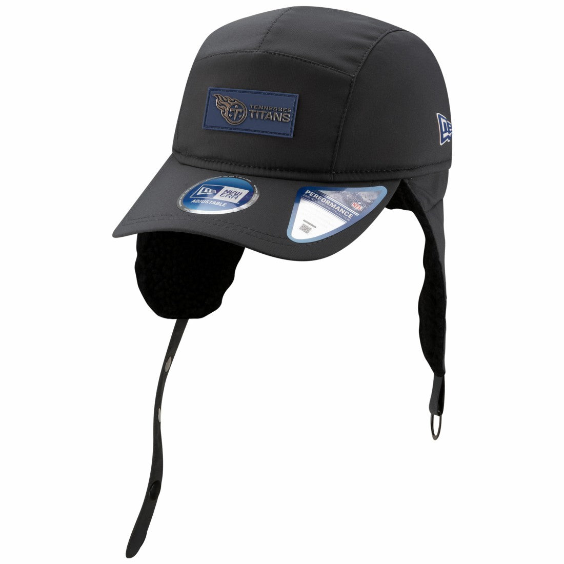 Tennessee Titans New Era 2025 Sideline Cold Weather Runner Dog Ear Adjustable Hat Charcoal | NFL