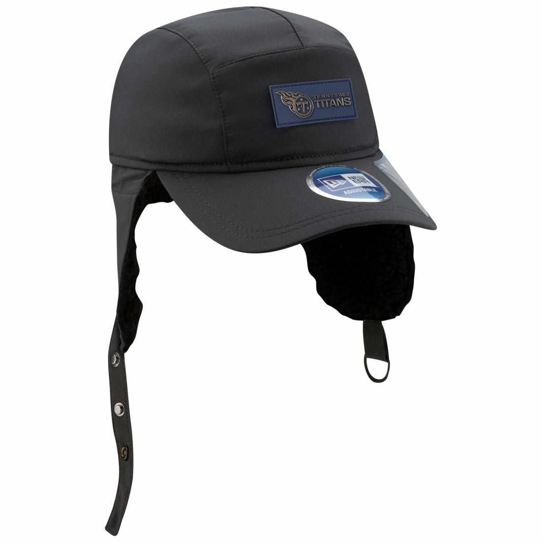 Tennessee Titans New Era 2025 Sideline Cold Weather Runner Dog Ear Adjustable Hat Charcoal | NFL