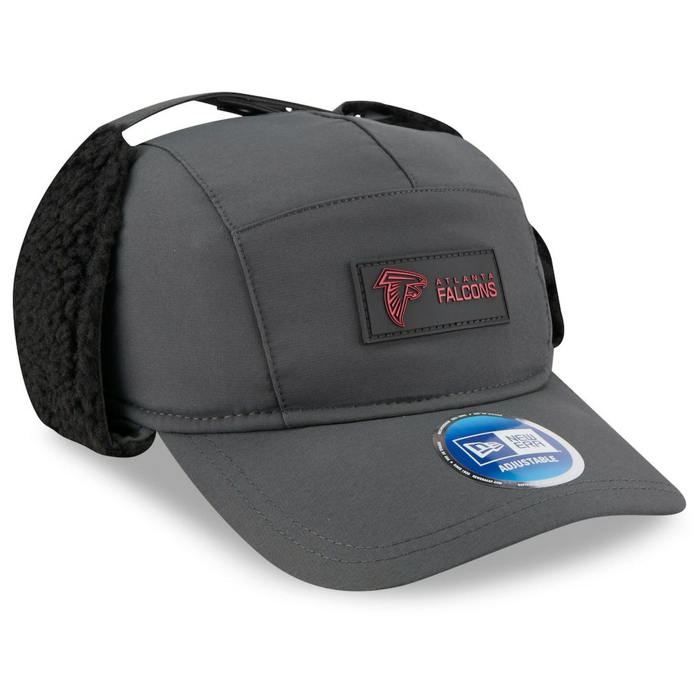 Atlanta Falcons New Era 2025 Sideline Cold Weather Runner Dog Ear Adjustable Hat Charcoal | NFL