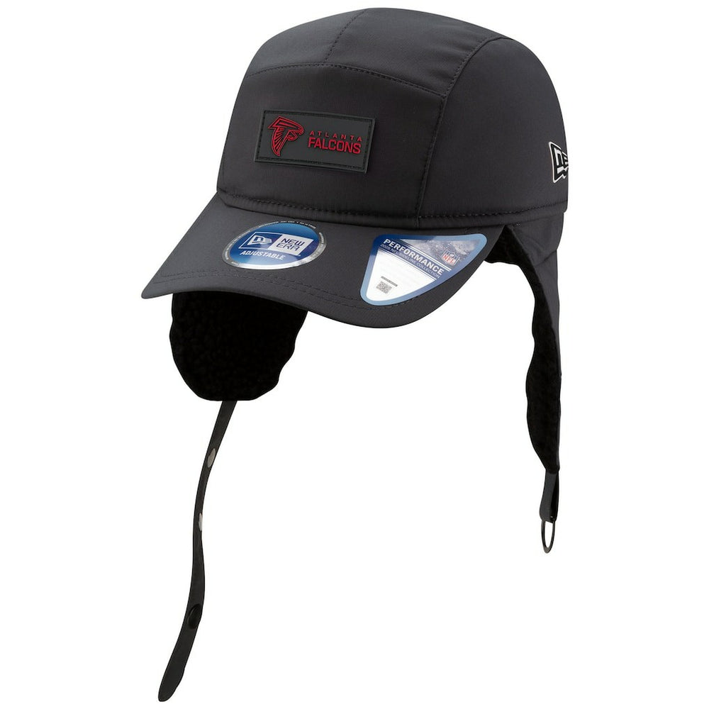 Atlanta Falcons New Era 2025 Sideline Cold Weather Runner Dog Ear Adjustable Hat Charcoal | NFL