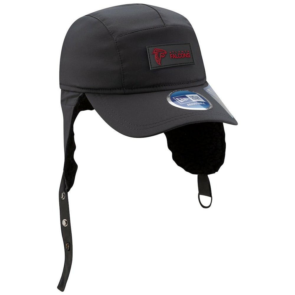 Atlanta Falcons New Era 2025 Sideline Cold Weather Runner Dog Ear Adjustable Hat Charcoal | NFL