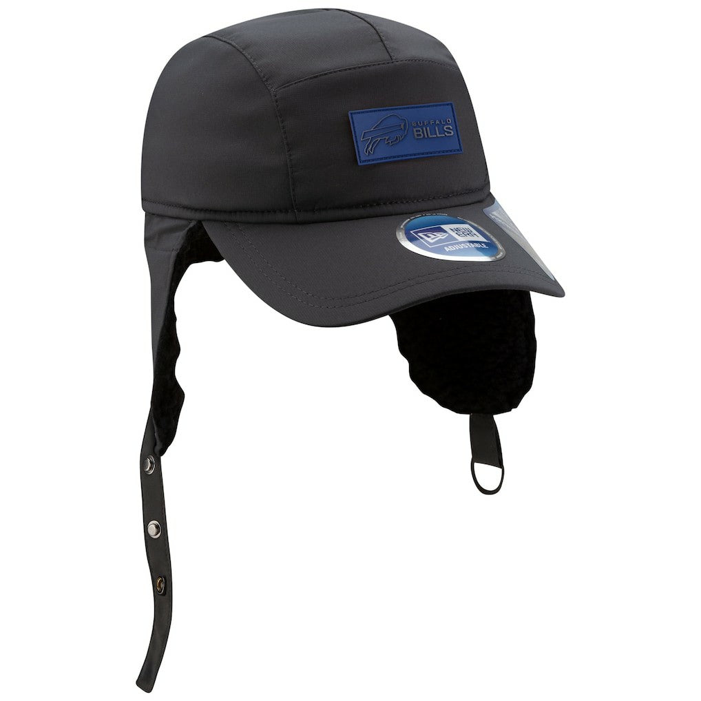 Buffalo Bills New Era 2025 Sideline Cold Weather Runner Dog Ear Adjustable Hat Charcoal | NFL