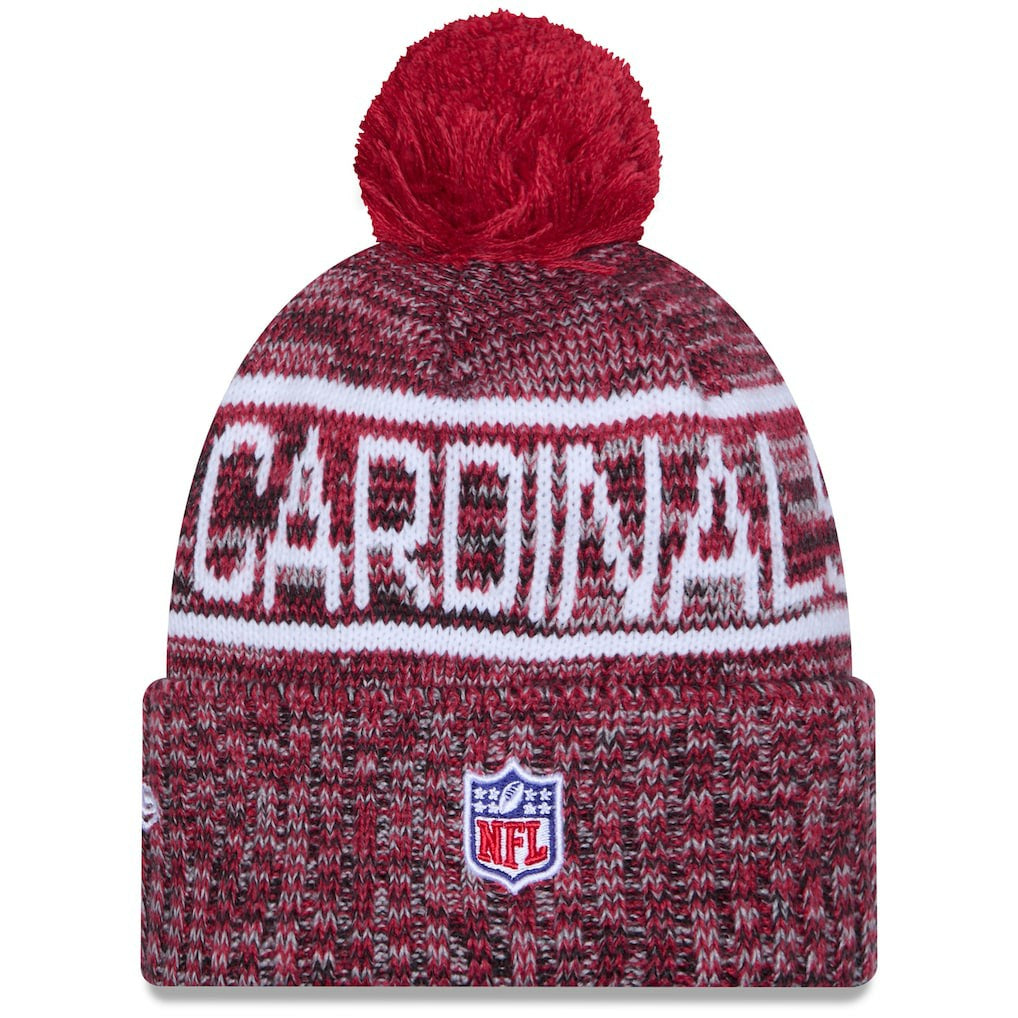 Arizona Cardinals New Era 2025 Sideline Cold Weather Cuffed Knit Hat with Pom Cardinal | NFL