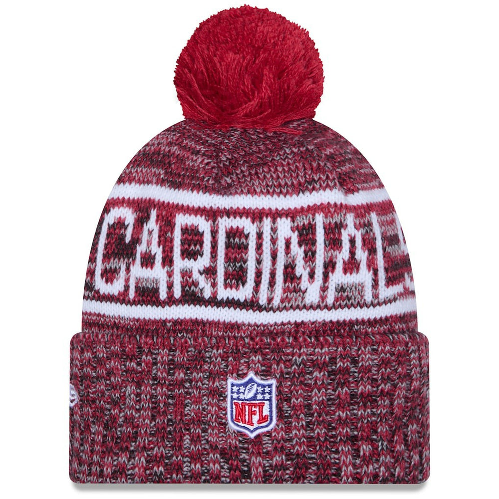 Arizona Cardinals New Era 2025 Sideline Cold Weather Cuffed Knit Hat with Pom Cardinal | NFL