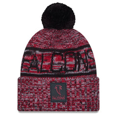 Atlanta Falcons New Era 2025 Sideline Cold Weather Cuffed Knit Hat with Pom Red | NFL