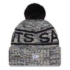 New Orleans Saints New Era 2025 Sideline Cold Weather Cuffed Knit Hat with Pom Black | NFL