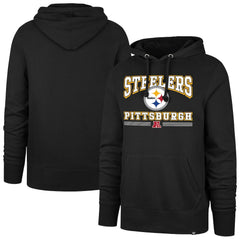 Pittsburgh Steelers '47 Packed House Headline Pullover Hoodie Black | 47 brand