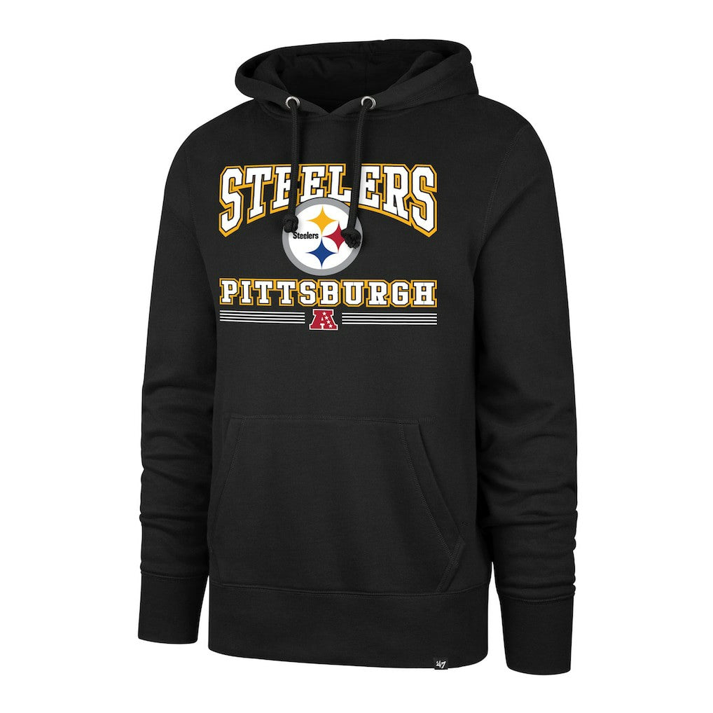 Pittsburgh Steelers '47 Packed House Headline Pullover Hoodie Black | 47 brand
