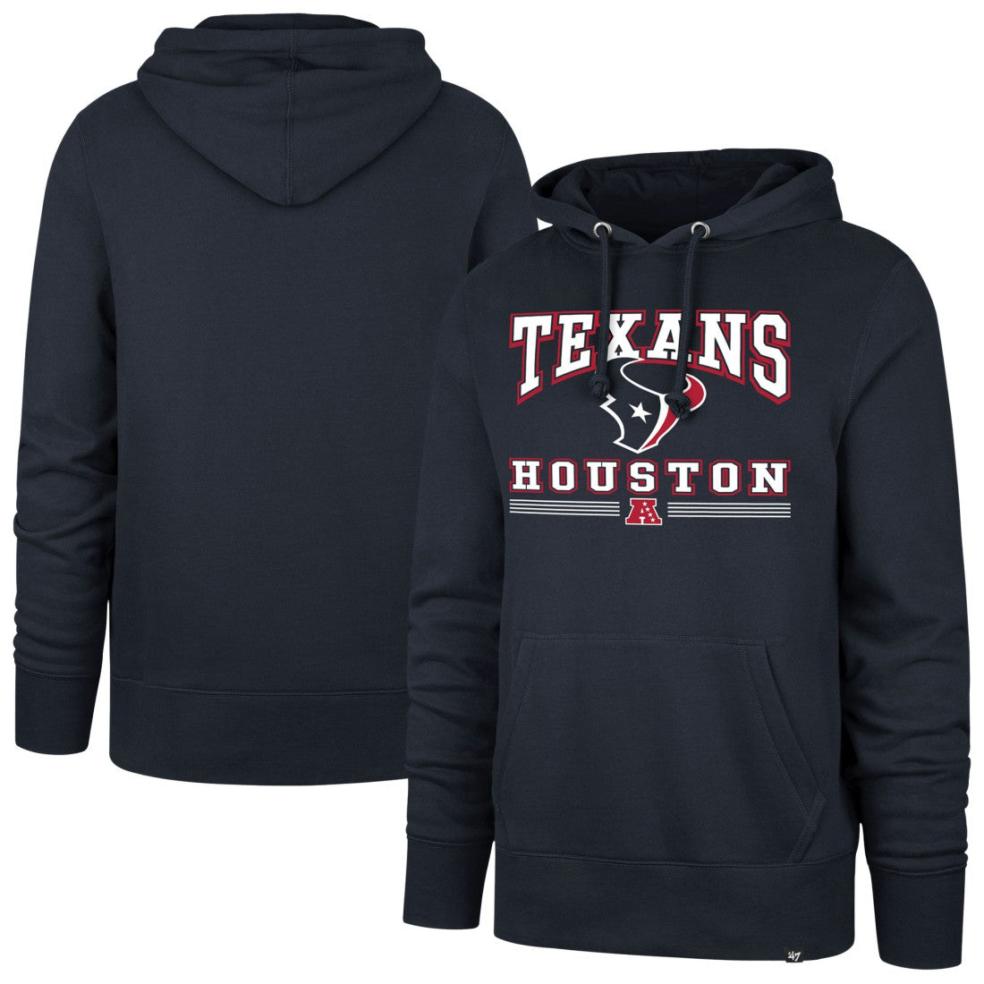 Houston Texans '47 Packed House Headline Pullover Hoodie Navy | 47 brand