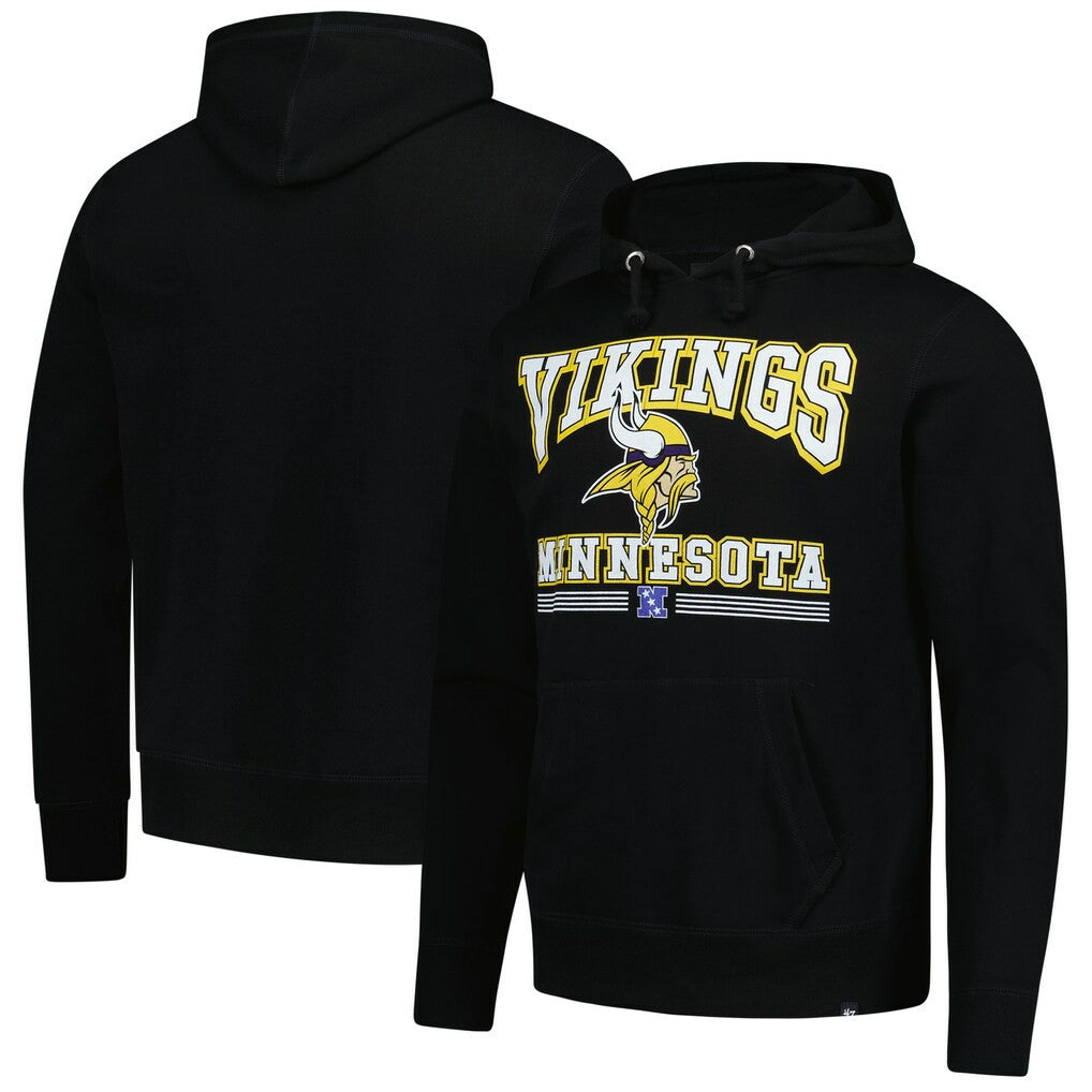 Minnesota Vikings '47 Packed House Headline Pullover Hoodie Black | 47 brand