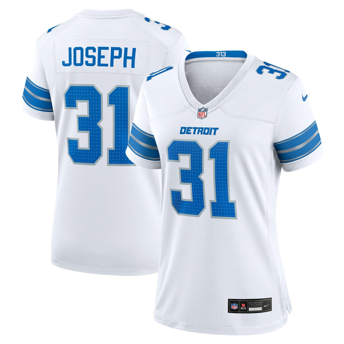 Kerby Joseph Detroit Lions Women's Game Jersey White | Nike for Sale