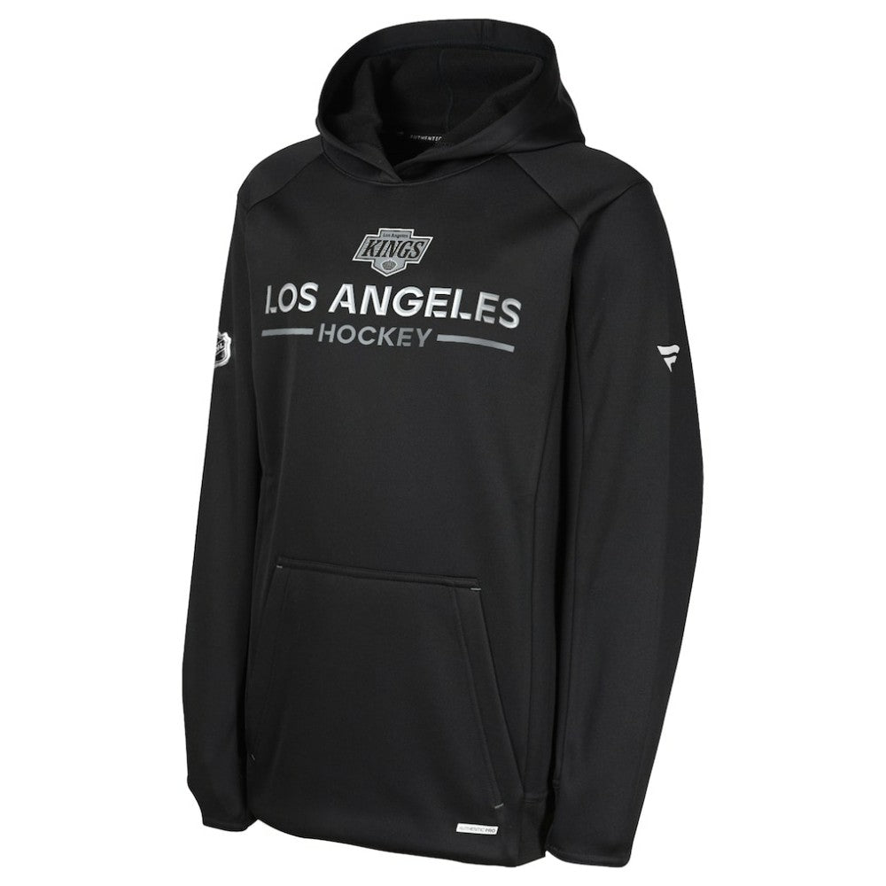 Los Angeles Kings Fanatics Youth Authentic Pro Rink Raglan Hoodie - Black - NHL