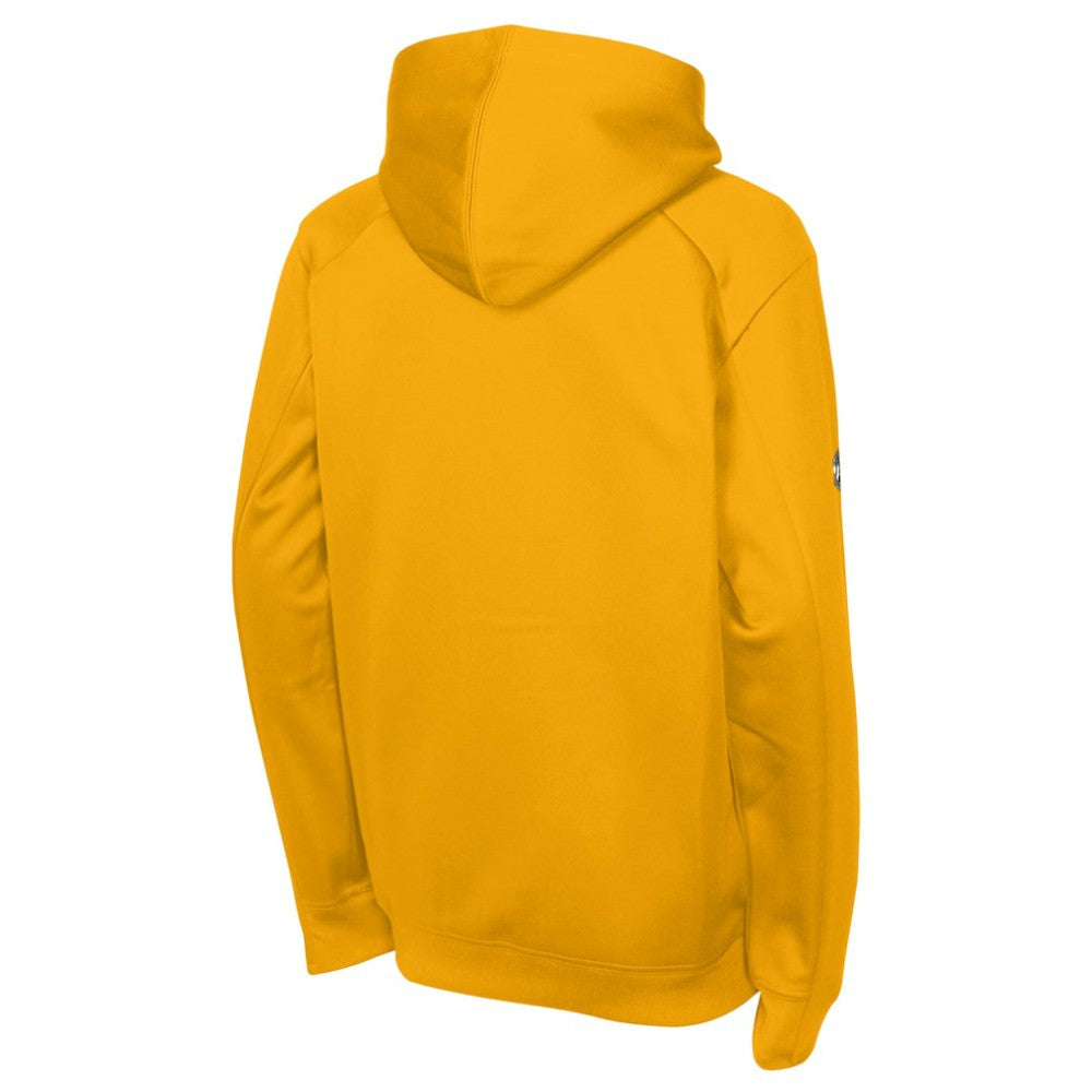 Nashville Predators Fanatics Youth Authentic Pro Rink Raglan Hoodie - Gold - NHL