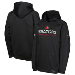 Ottawa Senators Fanatics Youth Authentic Pro Rink Raglan Hoodie - Black - NHL