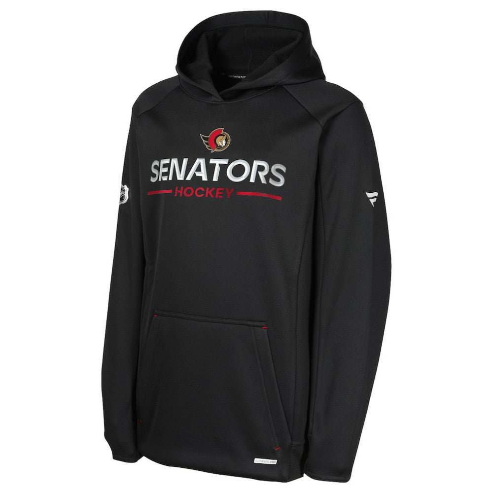 Ottawa Senators Fanatics Youth Authentic Pro Rink Raglan Hoodie - Black - NHL