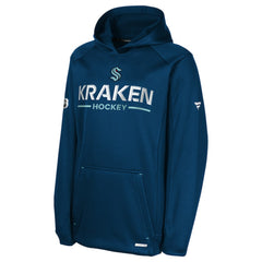 Seattle Kraken Fanatics Youth Authentic Pro Rink Raglan Hoodie - Deep Sea Blue - NHL
