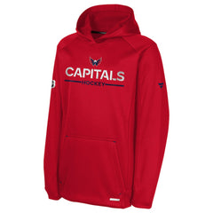 Washington Capitals Fanatics Youth Authentic Pro Rink Raglan Hoodie - Red - NHL