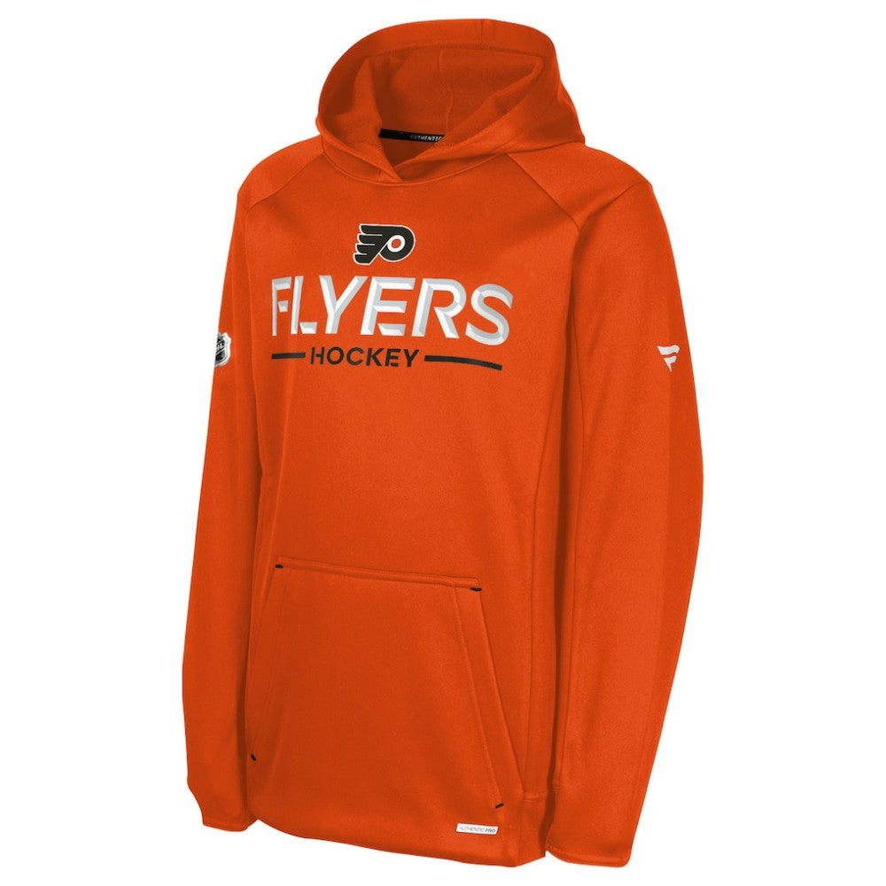 Philadelphia Flyers Fanatics Youth Authentic Pro Rink Raglan Hoodie - Orange - NHL