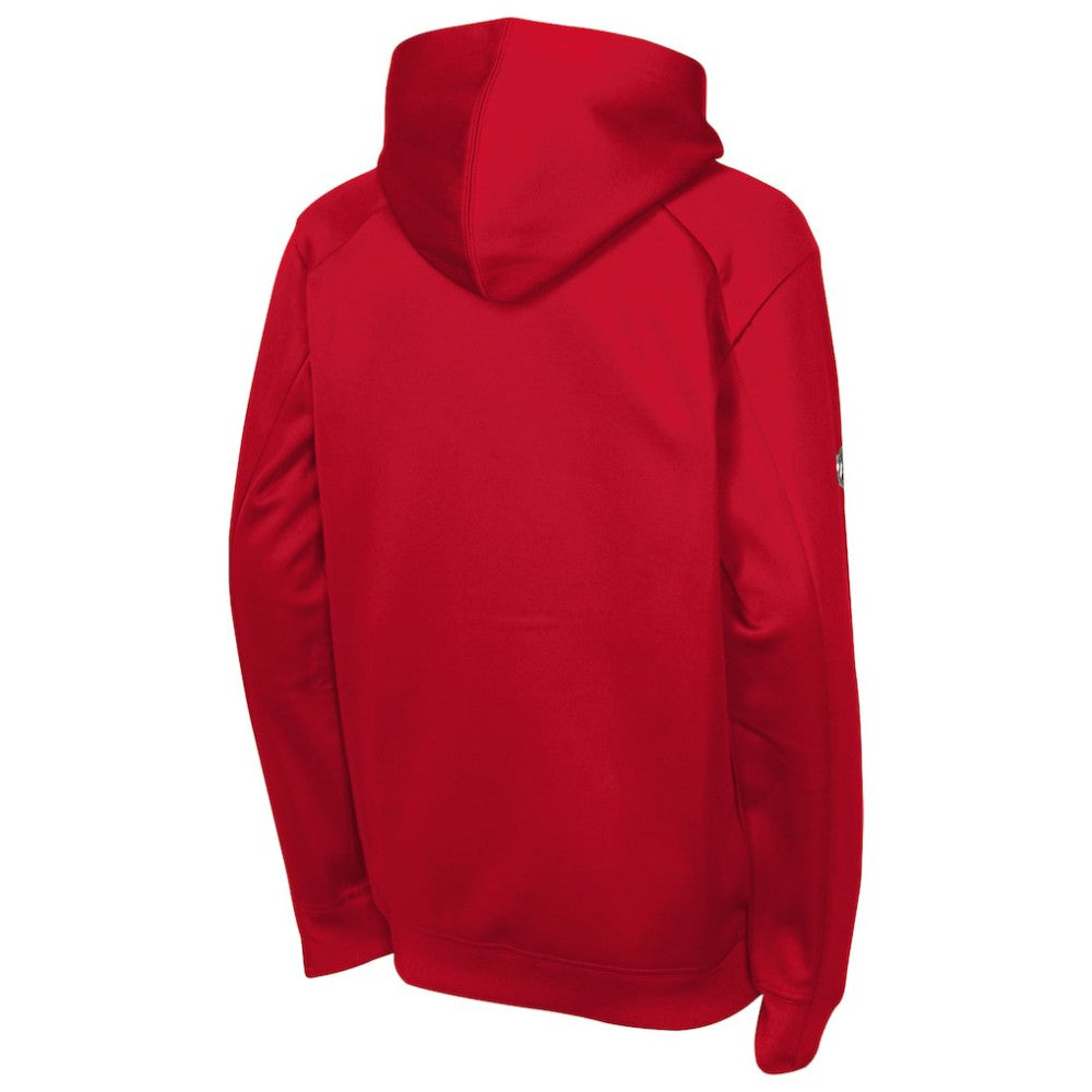 Calgary Flames Fanatics Youth Authentic Pro Rink Raglan Hoodie - Red - NHL