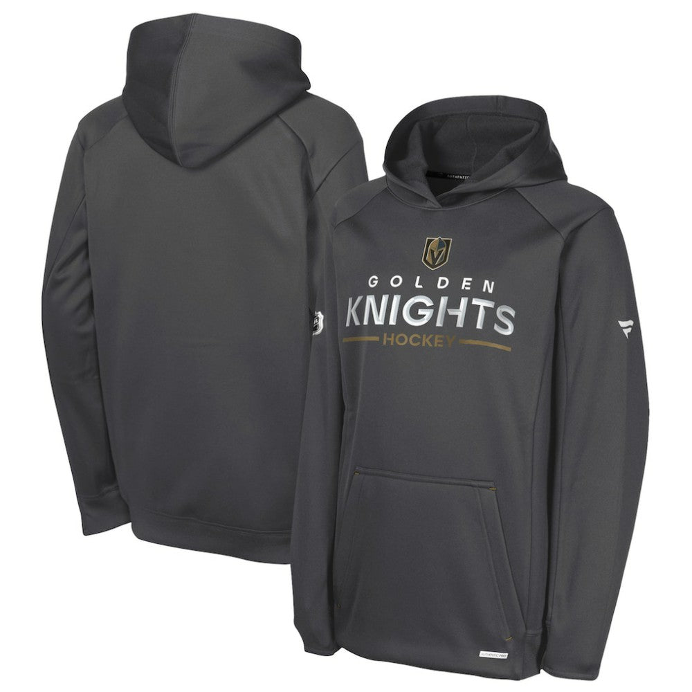 Vegas Golden Knights Fanatics Youth Authentic Pro Rink Raglan Hoodie - Gray - NHL