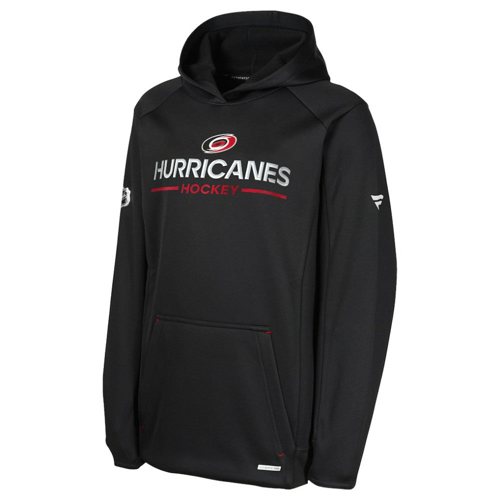 Carolina Hurricanes Fanatics Youth Authentic Pro Rink Raglan Hoodie - Black - NHL