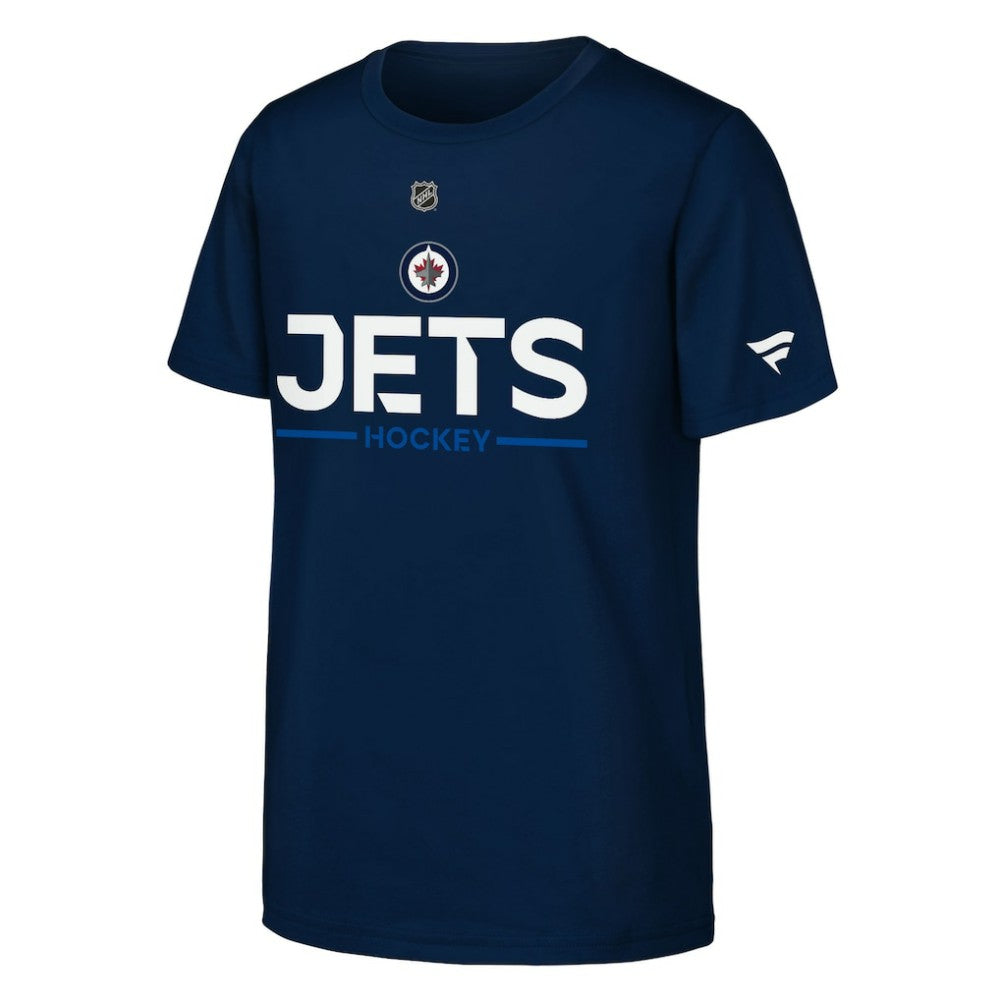 Winnipeg Jets Fanatics Youth Authentic Pro Wordmark T-Shirt - Navy - NHL