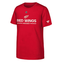 Detroit Red Wings Fanatics Youth Authentic Pro Wordmark T-Shirt - Red - NHL